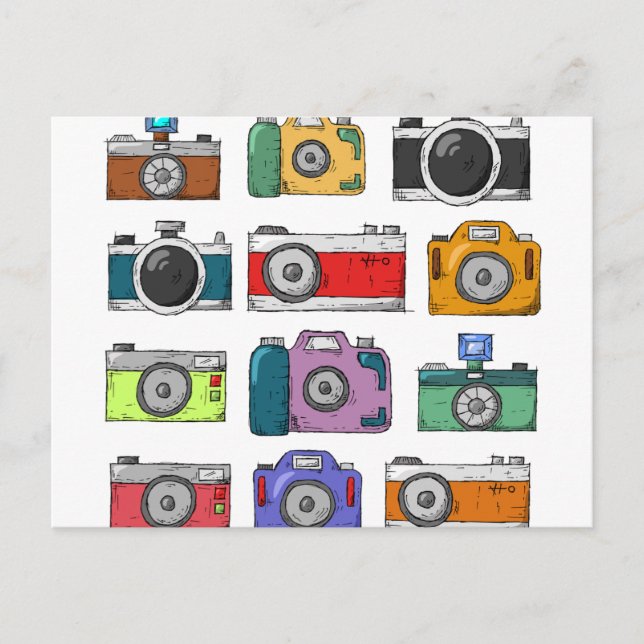 Vintage Cameras Postcard (Front)