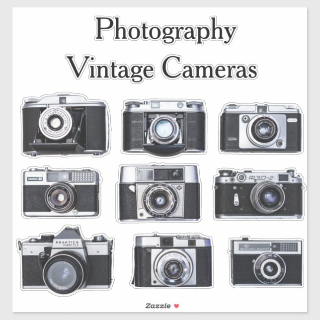 Vintage Cameras Set  (Sheet)