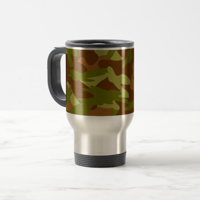 Vintage Camo Travel Mug (Front Left)
