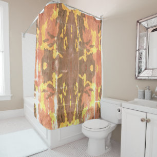 vintage camouflage shower curtain