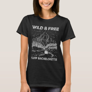 Vintage Camp Bachelorette Party Matching Wild Retr T-Shirt