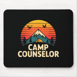 Vintage Camp Counsellor Summer Camping Staff Squad Mouse Pad