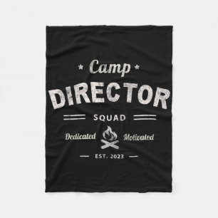 Vintage Camp Director Squad Summer Chaos Coordinat Fleece Blanket