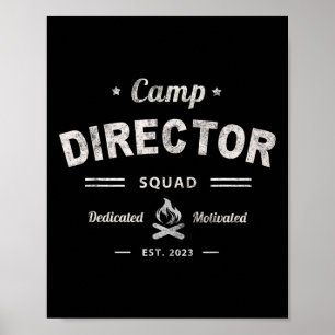 Vintage Camp Director Squad Summer Chaos Coordinat Poster
