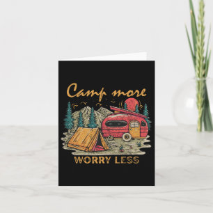 Vintage Camp More Worry Less Funny Rv Camping Cute Card