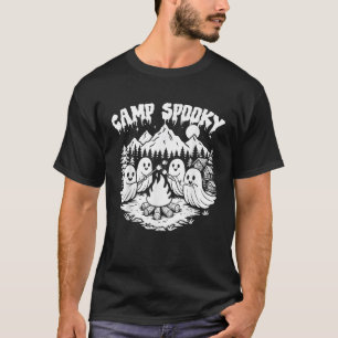 Vintage Camp Spooky Summerween Summer Halloween Cu T-Shirt