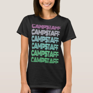 Vintage CAMP STAFF Vibes Host Summer Counsellor Te T-Shirt