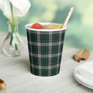 Vintage Campbell Dress Clan Highland Tartan Paper Cups