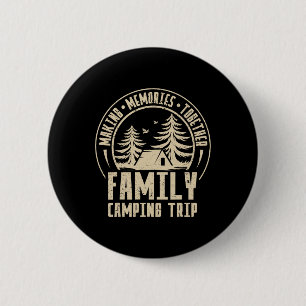 Vintage Camper Camp Family Camping Trip 2025 Match 6 Cm Round Badge