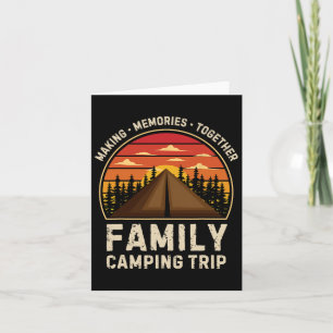 Vintage Camper Camp Family Camping Trip 2025 Match Card
