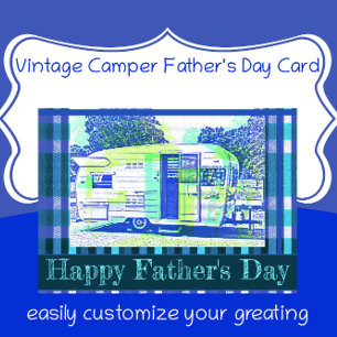 Vintage Camper Happy Father's Day Card