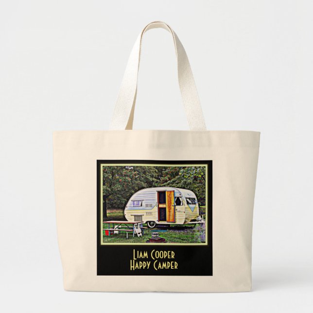 Vintage Camper Nostalgia Caravan Tote (Front)