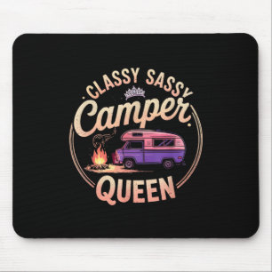 Vintage Camper Queen Sassy RV Besties Camping Mouse Pad
