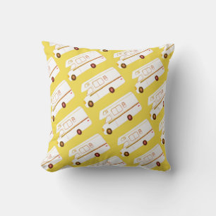 Vintage Camper RV Yellow Cushion