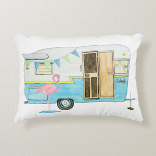 Vintage Camper Trailer Pillow