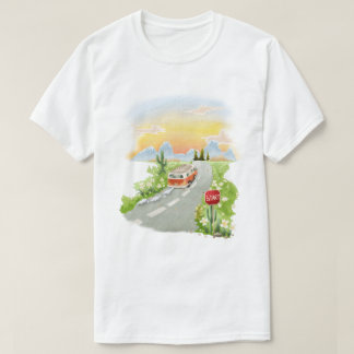 Vintage Camper Van Road Trip Adventure T-Shirt