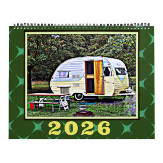 Vintage Campers and Retro Caravan Travel Calendar