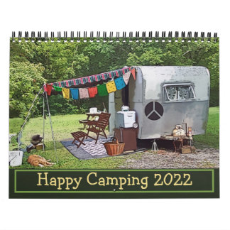 Vintage Campers Happy Camping 2022 Calendar