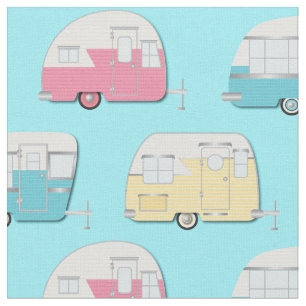 Vintage Campers RV Retro Camping Fabric