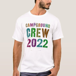 Vintage CAMPGROUND CREW 2022 Host Summer Counselor T-Shirt