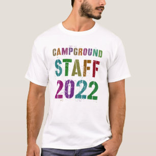 Vintage CAMPGROUND STAFF 2022 Summer Counsellor Te T-Shirt