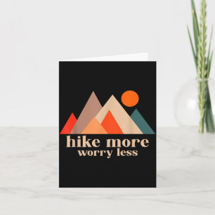Vintage camping hiking outdoor mountain hike more card