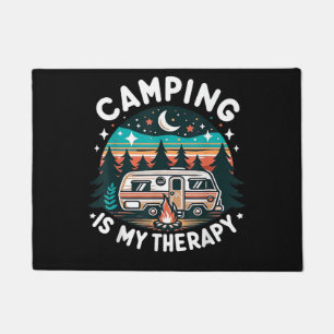 Vintage Camping Is My Therapy Family Adventure Out Doormat