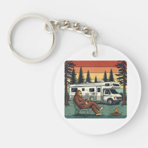 Vintage Camping Motorhome RV Bigfoot Adventure Key Ring