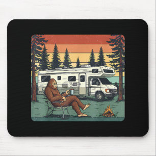 Vintage Camping Motorhome RV Bigfoot Adventure Mouse Pad