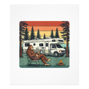 Vintage Camping Motorhome RV Bigfoot Adventure Photo Print