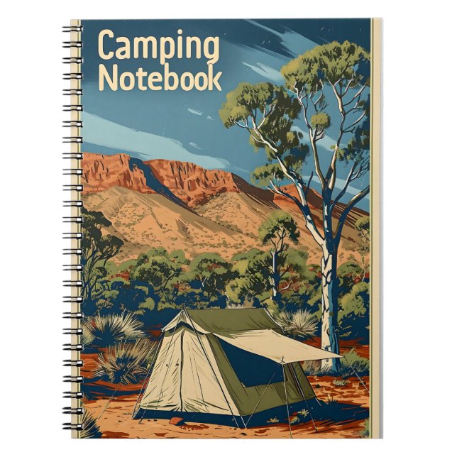 Vintage Camping Outback Australia Notebook (Front)
