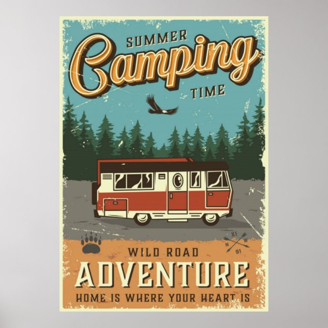Vintage camping poster (Front)
