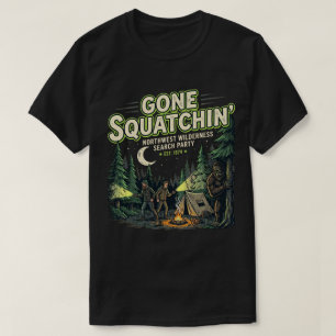 Vintage Camping Shirt Forest Tree Cabin 