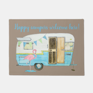 Vintage Camping Trailer Doormat