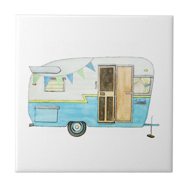 Vintage Camping Trailer Trivet (Front)