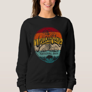 Vintage Camping Yellowstone National Park Hiking A Sweatshirt