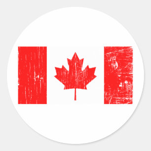 Vintage Canada Classic Round Sticker