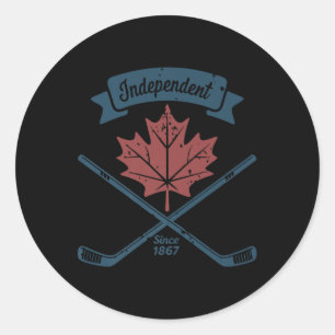 Vintage Canada Day – Independent Since 1867 - Cana Classic Round Sticker