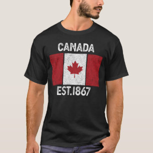 Vintage Canada Flag Canada Founded 1867 T-Shirt