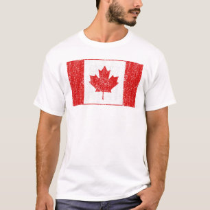 Vintage Canada flag Canadian flag Word flag T-Shirt