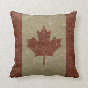 Vintage Canada Flag Cushion