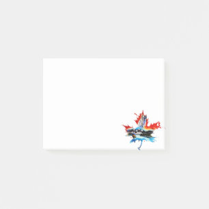 Vintage Canada Maple Leaf Travel Love Watercolor Post-it Notes