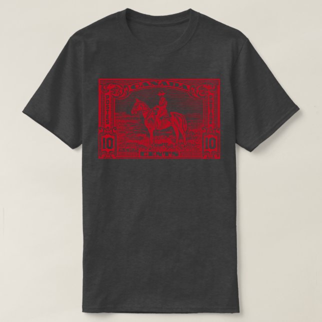 Vintage Canada RCMP Postage Stamp Design T-Shirt (Design Front)