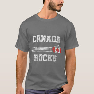 Vintage Canada Rocks Curling Gift  T-Shirt