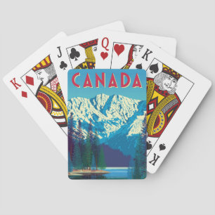 Vintage Canada Travel Poster Playing Cards