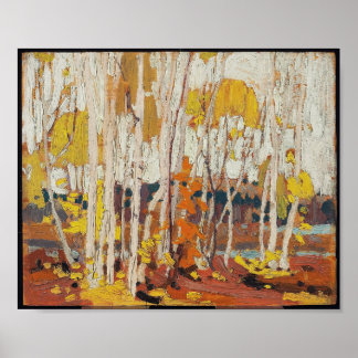Vintage Canadian Painting Tom Thomson Autumn Birch Poster