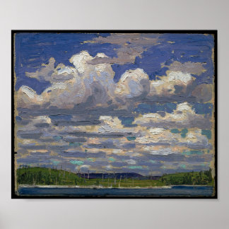 Vintage Canadian Painting Tom Thomson Summer Day Poster