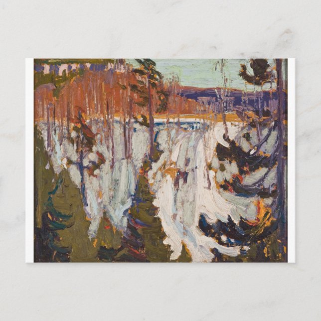 Vintage Canadian Tommy Thomson Snow Bank Postcard (Front)