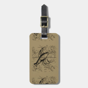 Vintage Cancer Constellation Map Hevelius 1690 Luggage Tag
