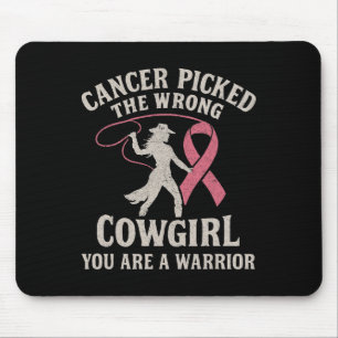 Vintage Cancer Picked The Wrong Cowgirl You Are A Mouse Pad